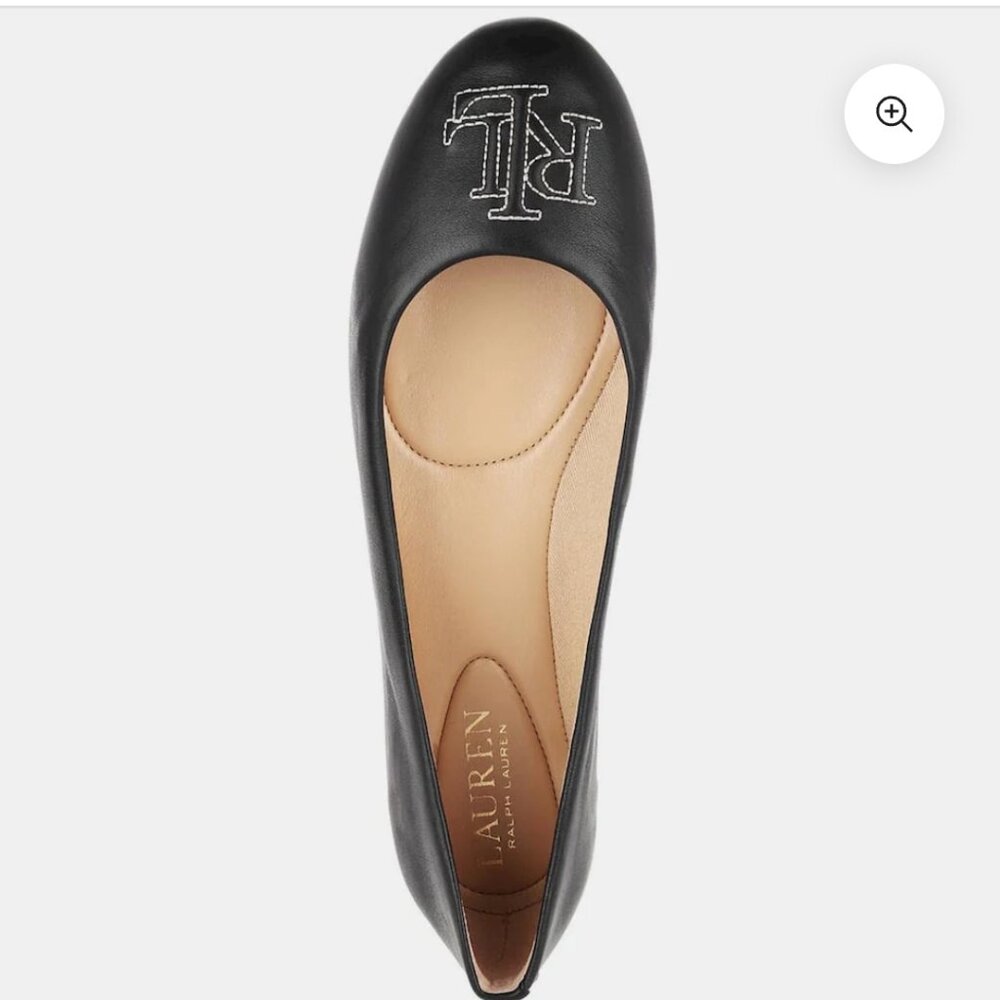 Lauren Ralph Lauren Black Jamie Flats Size 7.5